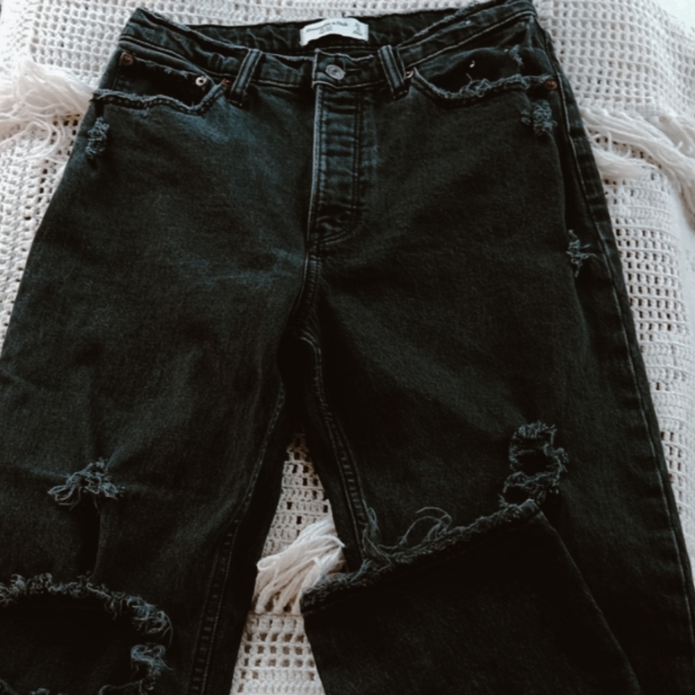Abercrombie & Fitch Black High Rise Women Jeans